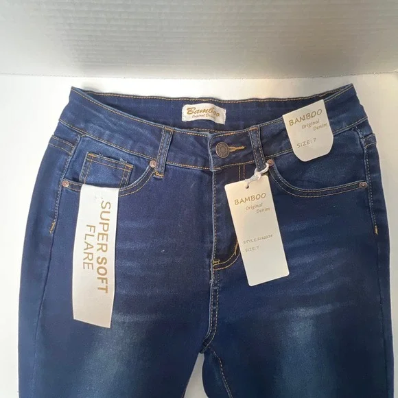 BAMBOO FLARE JEANS super soft  FLARE size 7 - Picture 4 of 13